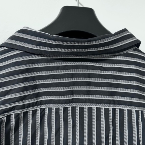 J. Ferrar Black Striped Button Up Collared Shirt Men’s Size 2XL Office Business - Picture 9 of 10